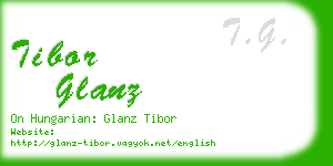 tibor glanz business card